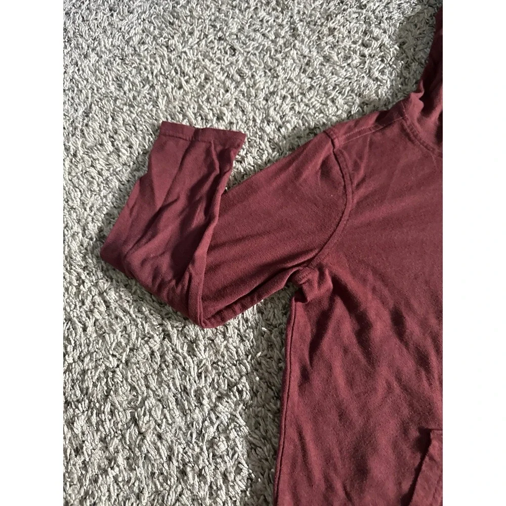 Old Navy Boys Maroon Long Sleeve Tee Hoodie Size Medium
